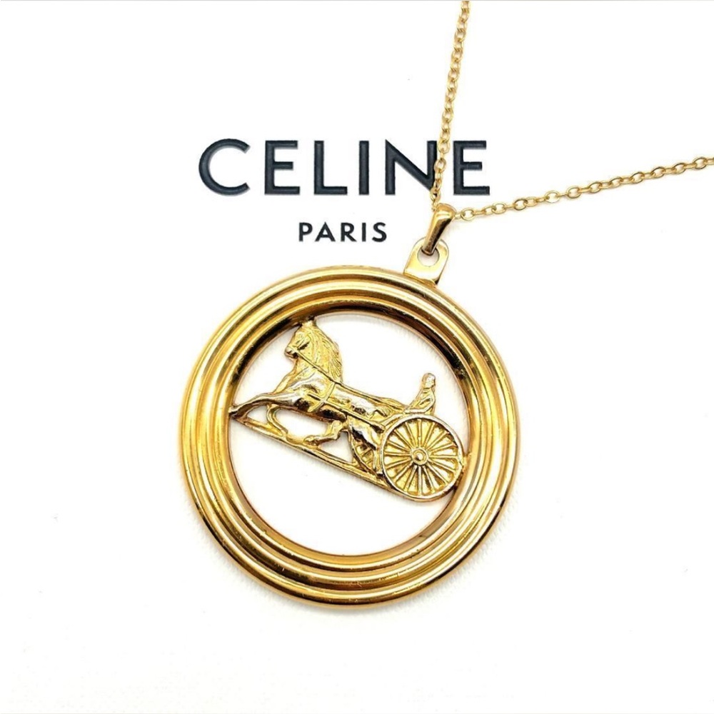 Authentic Celine Carriage Necklace